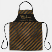 Moderne Grillchef Kookt Krachtige Strepen Schort (Voorkant)