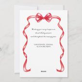 Moderne grillige boog gebogen foto Kerstmis Feestdagenkaart (Achterkant)