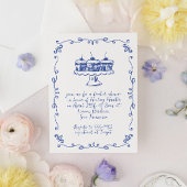 Moderne grillige Cupcake Doodle Vrijgezellenfeest Kaart