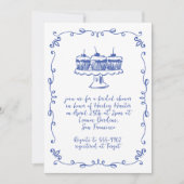 Moderne grillige Cupcake Doodle Vrijgezellenfeest Kaart (Voorkant)