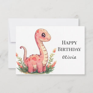 Moderne grillige dinosaurus verjaardag kaart