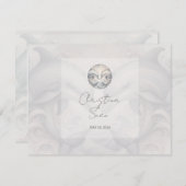 Moderne grillige dolfijnen bruiloft QR code behuiz Informatiekaartje (Voorkant / Achterkant)