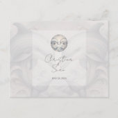 Moderne grillige dolfijnen bruiloft QR code behuiz Informatiekaartje (Voorkant)