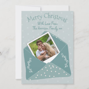 Moderne grillige Doodles Foto Kerst Kaart
