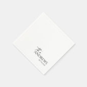 Moderne grillige gepersonaliseerde bruiloft servet (Hoek)