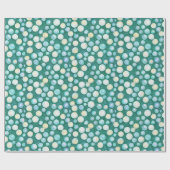 Moderne grillige groene blauwe bubbel sneeuw Water Cadeaupapier (Vlak)
