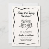 Moderne & grillige handgetekende verloving kaart (Voorkant)