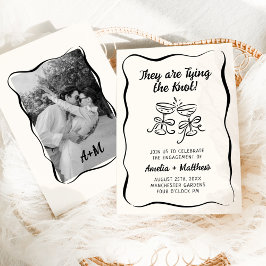 Moderne & grillige handgetekende verloving kaart