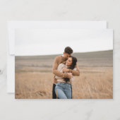 Moderne grillige huwelijksuitnodiging met foto kaart (Achterkant)