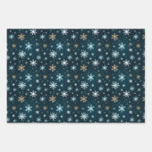 Moderne grillige kerst marine sneeuwvlokken inpakpapier vel (Voorkant 2)