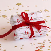 Moderne grillige kerst ornamenten inpakpapier vel