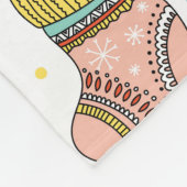 Moderne grillige kerstvakantie feestelijke patroon fleece deken (Hoek)