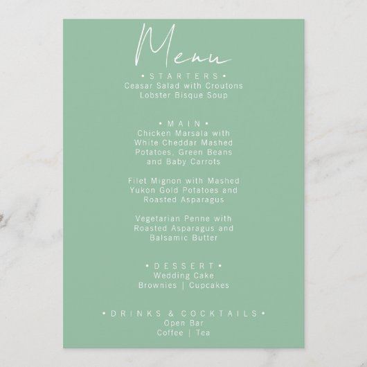 Moderne grillige kleurrijke Bright Fun Boho bruilo Menu (Voorkant)