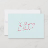 Moderne grillige kleurrijke retro leuk funky bruil RSVP kaartje (Achterkant)