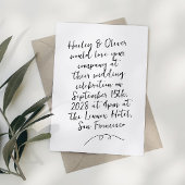 Moderne grillige krabbel doedel bruiloft kaart