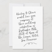 Moderne grillige krabbel doedel bruiloft kaart (Voorkant)