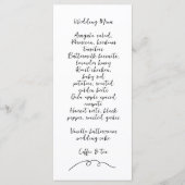 Moderne grillige krabbel doedel bruiloft menu (Voorkant)