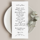 Moderne grillige krabbel doedel bruiloft menu