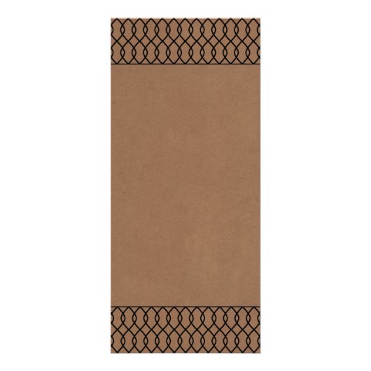 Moderne grillige Kraft Wedding Menu Kaarten (Achterkant)