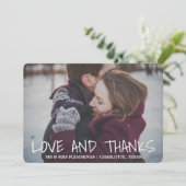 Moderne grillige liefde & Bedankt trouwfoto (Staand voorkant)