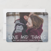 Moderne grillige liefde & Bedankt trouwfoto (Voorkant)