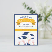 Moderne grillige Petten van Afstuderen Aankondigin Briefkaart (Staand voorkant)