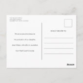 Moderne grillige Petten van Afstuderen Aankondigin Briefkaart (Achterkant)