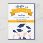 Moderne grillige Petten van Afstuderen Aankondigin Briefkaart (Voorkant)