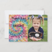moderne grillige Rainbow Tie Dye Verjaardag Bedankkaart (Voorkant)