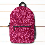 Moderne grillige rode roze bloem hart doedel bedrukte rugzak<br><div class="desc">Modern Whimsical Red Pink Flower Heart Doodle Patterm Rugzak heeft een eigentijds bloem- en hart doodle patroon in rood en roze. Fantastisch als cadeau voor familie en vrienden voor verjaardags-,  kerst-,  feestdagen- en meer. Creëer door Evco Studio www.zazzle.com/store/evcostudio</div>