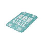 Moderne grillige sneeuwvlokken badmat (Gekanteld)