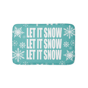 Moderne grillige sneeuwvlokken badmat