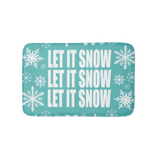 Moderne grillige sneeuwvlokken badmat (Voorkant)