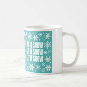 Moderne  grillige sneeuwvlokken koffiemok