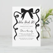 Moderne grillige trendy foto afstudeerfeest kaart (Staand voorkant)