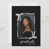 Moderne grillige trendy foto afstudeerfeest kaart (Achterkant)