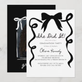 Moderne grillige trendy foto afstudeerfeest kaart (Voorkant / Achterkant)