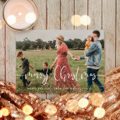 Moderne grillige vrolijke kerstfoto feestdagenkaart