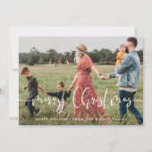 Moderne grillige vrolijke kerstfoto feestdagenkaart (Voorkant)