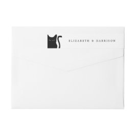Moderne grillige zwarte kat bruiloft