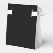 Moderne grillige zwarte kat bruiloft bedankdoosjes (Achterkant)