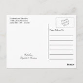 Moderne grillige zwarte kat bruiloft dank u briefkaart (Achterkant)