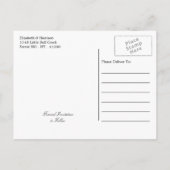 Moderne grillige zwarte kat bruiloft opslaan van d aankondigingskaart (Achterkant)