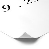 Moderne grillige zwarte kat bruiloft welkom poster (Hoek)