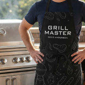 Moderne Grillmastertypografie met Minimaal BBQ Schort