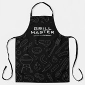 Moderne Grillmastertypografie met Minimaal BBQ Schort (Voorkant)
