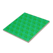 Moderne Groen Abstracte Botanische Patroon Tegeltje (Zijkant)