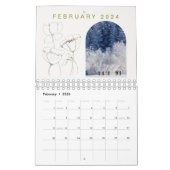 Moderne Groen & Bloemen Familie Foto's Collage 202 Kalender (Feb 2026)