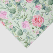 Moderne Groen bloemenachtergrond Decoupaging Tissuepapier (Detail)