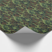 Moderne Groen Bruin Zwart Jacht Camo Camouflage Cadeaupapier (Hoek)
